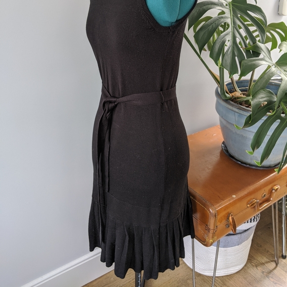 Calvin Klein Mock Neck Dress w/ Pleated Detail, NWT - Picture 3 of 8